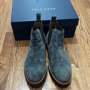 Cole Haan Men's Berkshire Chelsea Lug Suede Boots